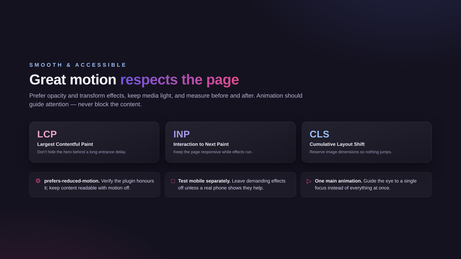Best Practices for Smooth and Accessible GSAP Animations